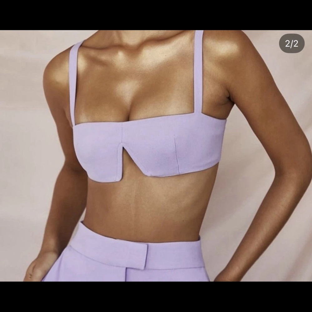 House of CB ‘Leela’ Lavender Crop Top Small US4-6 $119